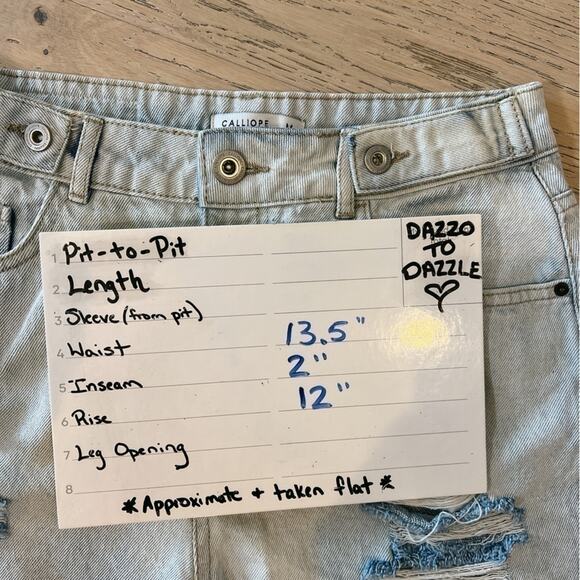 CALLIOPE Distressed Denim High Rise Mom Fit Jean Shorts | Medium‌‌‌‌‌‌‌‌‌ - Picture 2 of 9